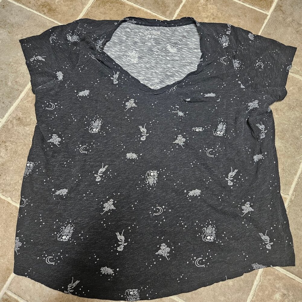 Heritage by Torrid Slub Jersey T-Shirt Womens Plus Size 2 All Over Print